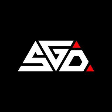 SGD triangle letter logo design with triangle shape. SGD triangle logo design monogram. SGD triangle vector logo template with red color. SGD triangular logo Simple, Elegant, and Luxurious Logo...