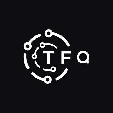 TFQ technology letter logo design on black  background. TFQ creative initials technology letter logo concept. TFQ technology letter design.
