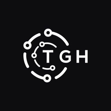 TGH technology letter logo design on black  background. TGH creative initials technology letter logo concept. TGH technology letter design.

