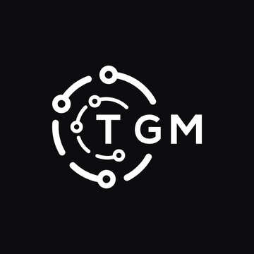 TGM technology letter logo design on black  background. TGM creative initials technology letter logo concept. TGM technology letter design.
