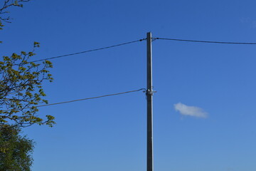 electric pole with wires