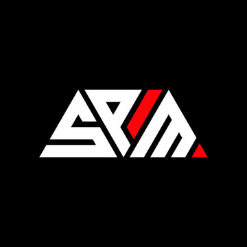 SPM triangle letter logo design with triangle shape. SPM triangle logo design monogram. SPM triangle vector logo template with red color. SPM triangular logo Simple, Elegant, and Luxurious Logo...
