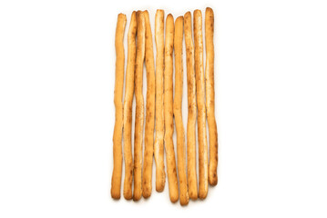 Bread sticks isolated on white background.
