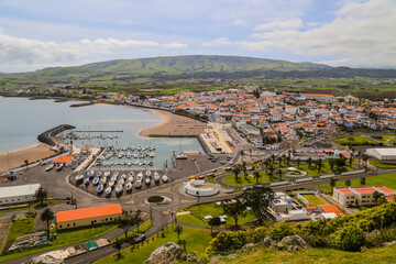 View of Praia da Vitoria - obrazy, fototapety, plakaty