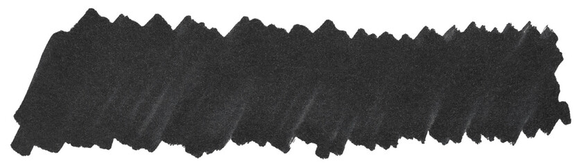Black marker paint texture. Stroke isolated on white background - obrazy, fototapety, plakaty