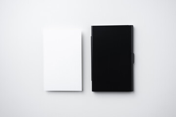 business card case isolated on white background