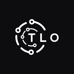 TLO technology letter logo design on black  background. TLO creative initials technology letter logo concept. TLO technology letter design.
