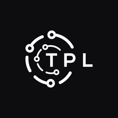 TPL technology letter logo design on black  background. TPL creative initials technology letter logo concept. TPL technology letter design.
