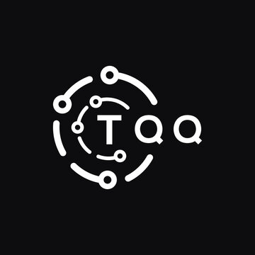 TQQ technology letter logo design on black  background. TQQ creative initials technology letter logo concept. TQQ technology letter design.
