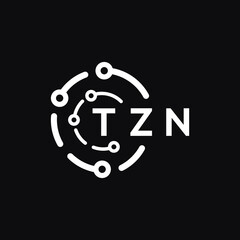 TZN letter logo design on black background. TZN  creative initials letter logo concept. TZN letter design.