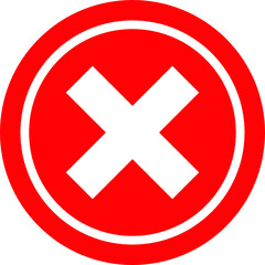 icon illustration of No or Wrong icon