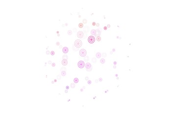 Light Pink, Red vector background with bubbles.