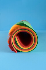 Abstract photography of coloured paper