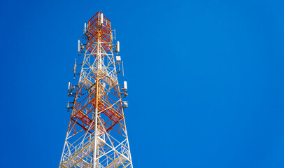 Telecommunication tower of 4G and 5G cellular