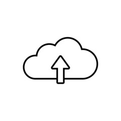 Upload cloud line icon