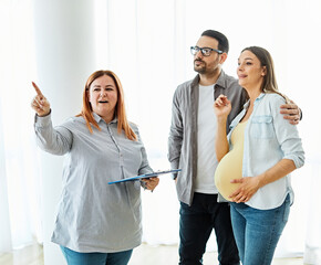 couple house property agent home real estate business buying investment apartment agreement deal...