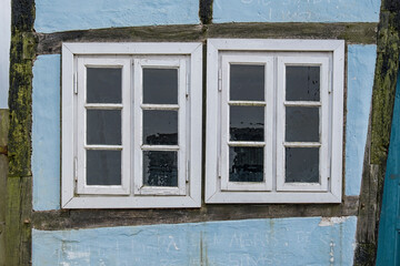 Obraz na płótnie Canvas Fenster, Sprossenfenster, Fachwerk