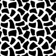 Repeating geometric tiles with grunge texture. Vector geometric seamless pattern. Modern stylish mosaic texture. Hand drawn terrazzo flooring, abstract broken glass. Polygonal seamless background