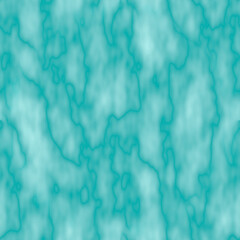 Turquoise seamless texture. Aquamarine abstraction with blurred patterns. Curves, vertical lines. Marble texture on a blue background.
