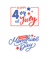 Happy Memorial Day - Stars and Stripes Letter