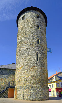 Caslav - The tower called Otakar bastion. The fortifications of the city is an example of the defense system used in the 13th and 14th centuries. Czech Republic