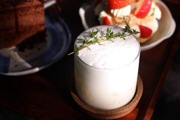 milkshake with whipped cream on top