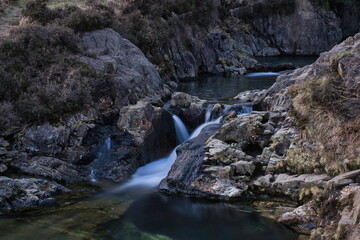 waterfall in the mountains