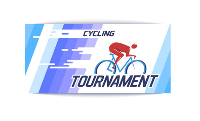 A Young man is cycling a bicycle. Sports activity. Athlete is riding a bike. Vector illustration