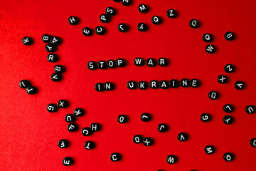  isolated Blue background isolated red background. Concept of stop ongoing conflicts in the world.