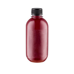 bottle of berry juice (smoothie) isolated on white