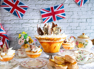 Queen Elizabeth II Platinum Jubilee  Pudding   /trifle   vintage tea  party  street celebrations 