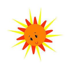 Sun cartoon cute stock illustration