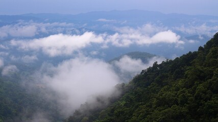 fog over the mountains