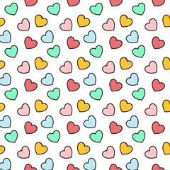 seamless background with hearts