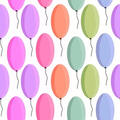 Balloons seamless pattern for kids and gifts and cards and linens and fabrics and wrapping paper