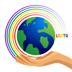 Happy pride day concept for LGBTQ community. Happy pride month.