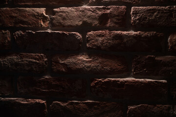 Old brisk wall with dramatic light