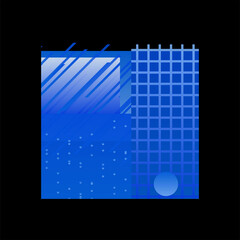 Unusual Strange Vector Trendy Geometric Chaos Shapes Composition Background