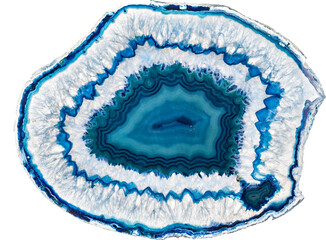 Blue agate crystal - 504756398
