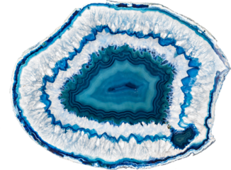 Blue agate crystal