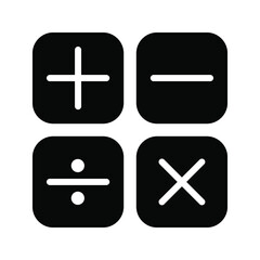 Obraz premium Calculator vector, Digital marketing line style icon editable stroke