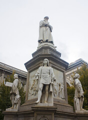 Monument to Leonardo Da Vinci at Piazza della Scala in Milan	