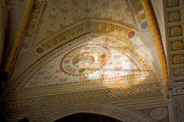 Interior of a Church of Santa Maria delle Grazie in Milan