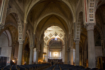 Interior of a Church of Santa Maria delle Grazie in Milan