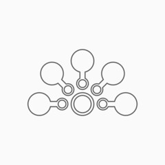 mind map icon, infographic vector
