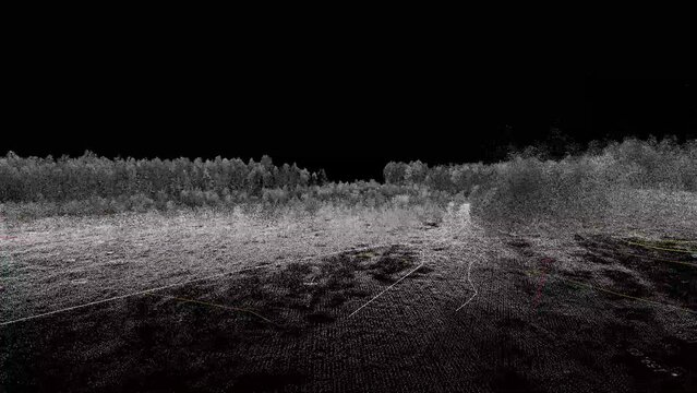 Dense points cloud information model of infrastructure area obtained by aerial laser scanning