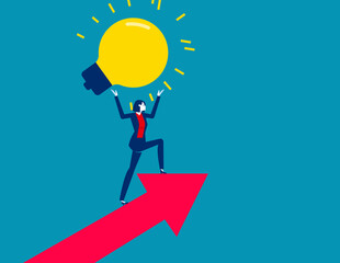 The business growth new idea. Business vector illustration concept