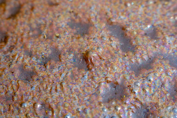 Dirty rusty water background macro