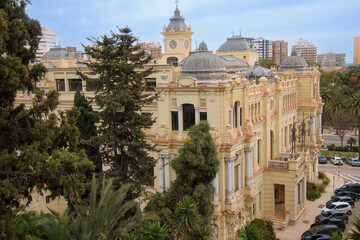 Fototapeta na wymiar Architecture of the Town of Malaga in Andalusia, Spain