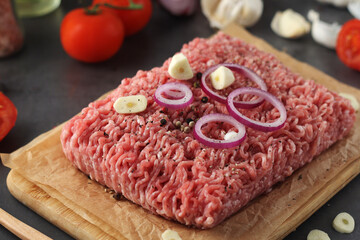 Minced pork in the process of cooking